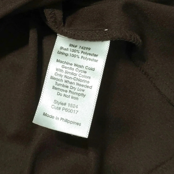 EN FOCUS Chocolate Brown Chiffon Y2k Midi Dress, Handkerchief Hem, Lined, 14 - Picture 10 of 14